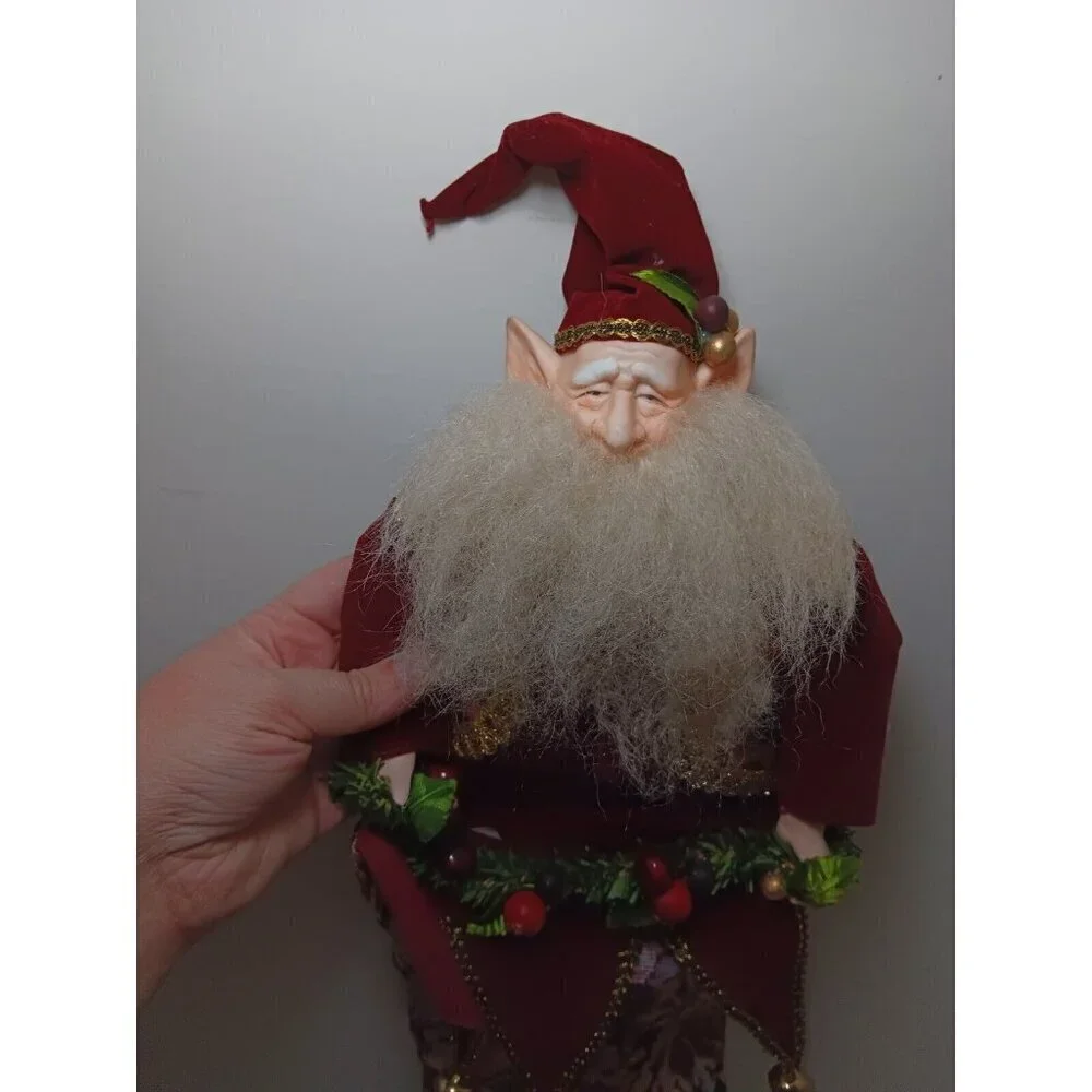 Vintage Wayne Kleski Elf -Santa Claus Doll Christmas Stocking 23”  3D Decoration